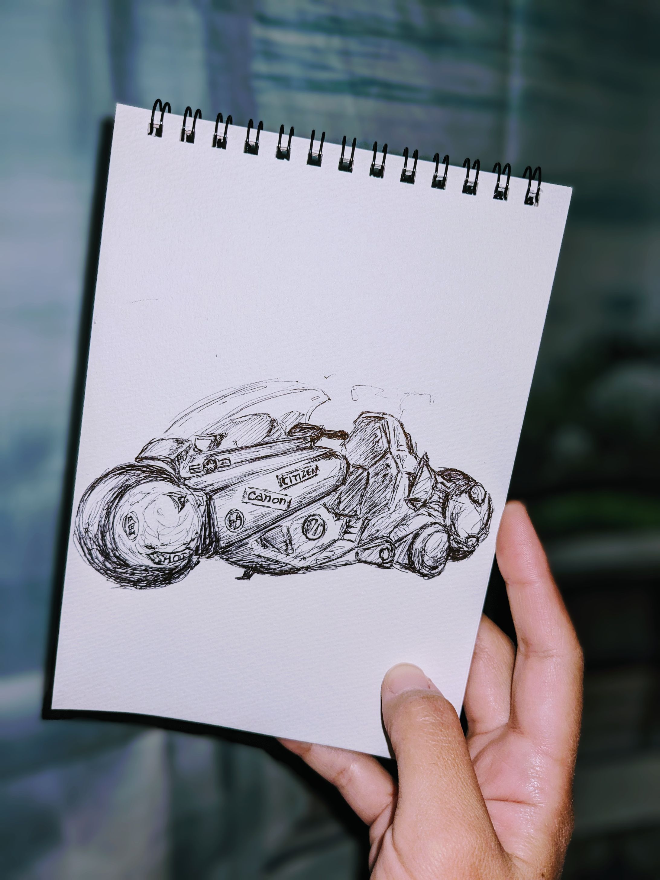 金田のバイク模写-AKIRA-1