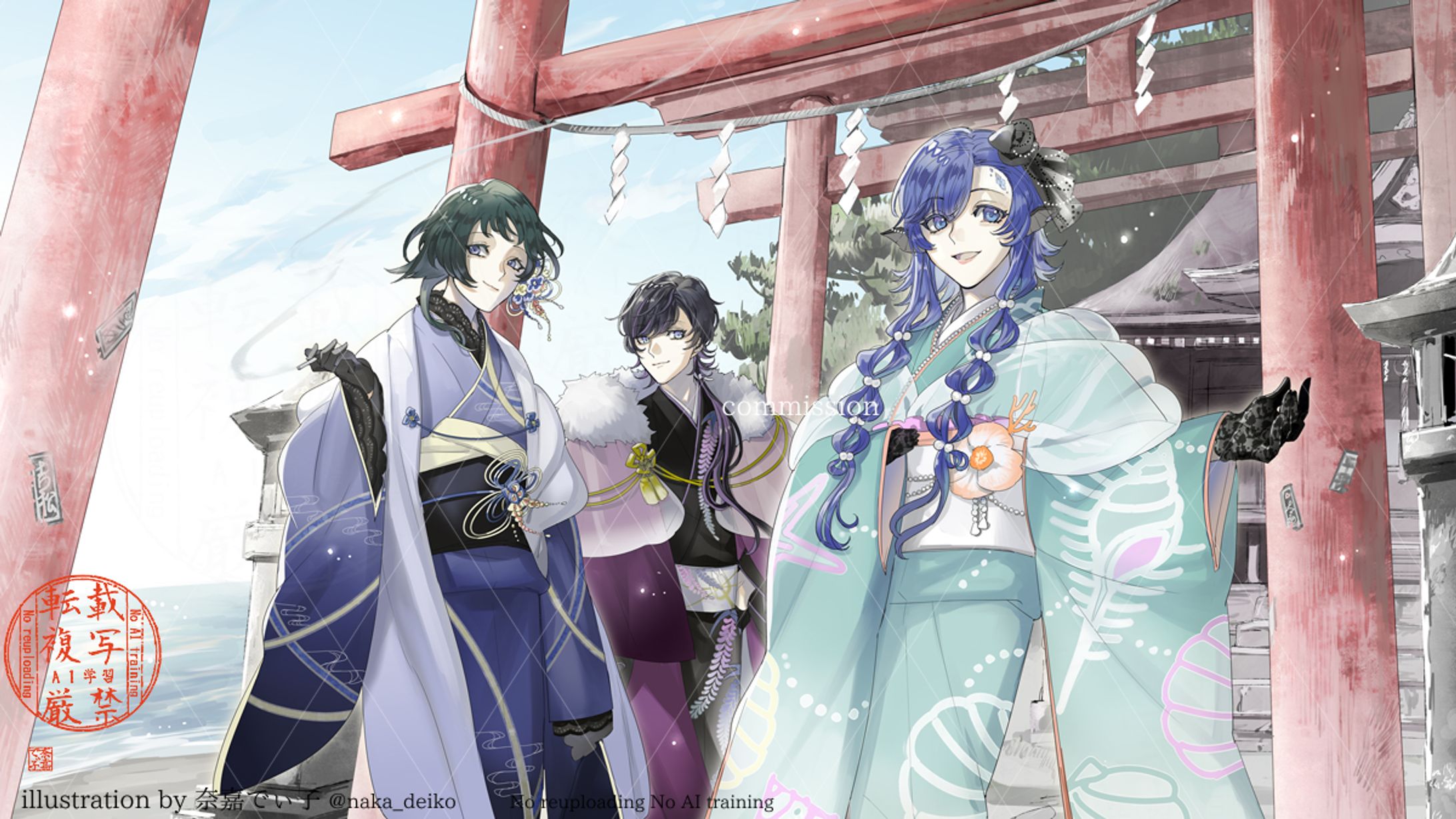 【works】お正月用一枚絵　深海project様-1