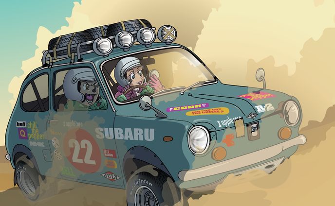 スバルR2 ラリー参加！