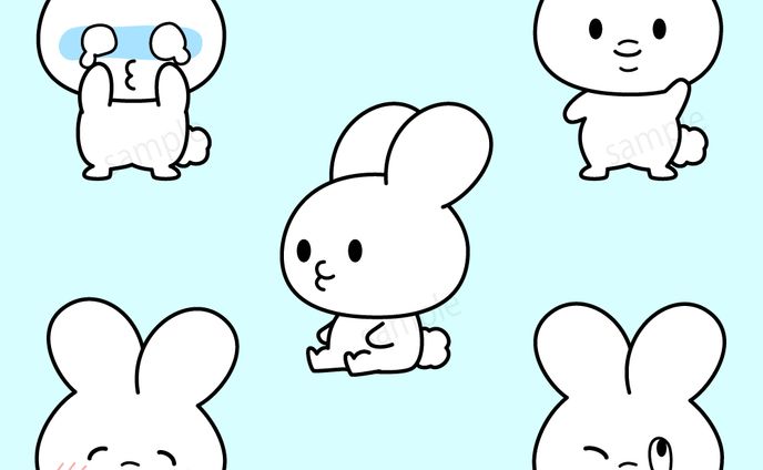 うさぎキャラ×2