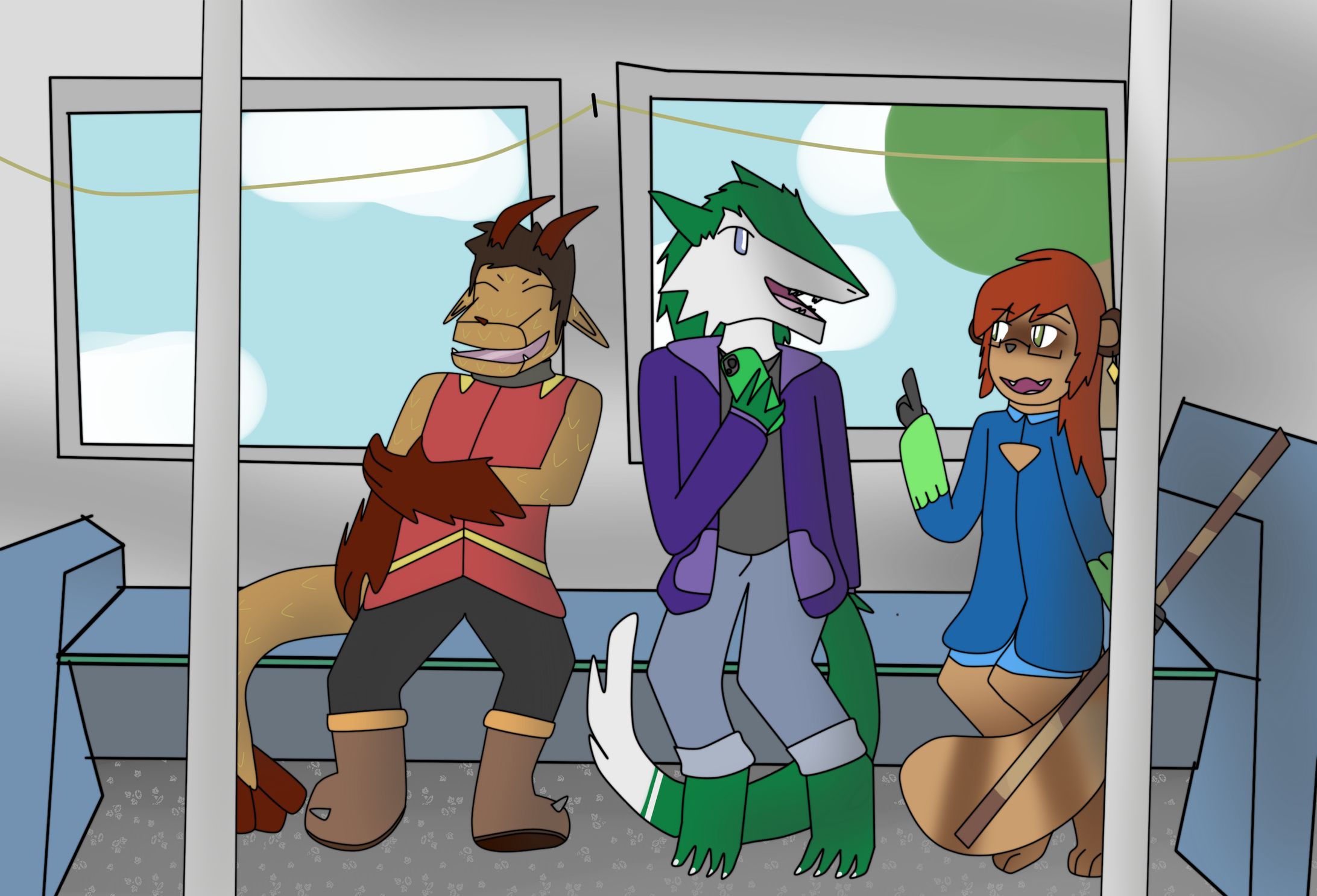 On the bus, get on the bus-1