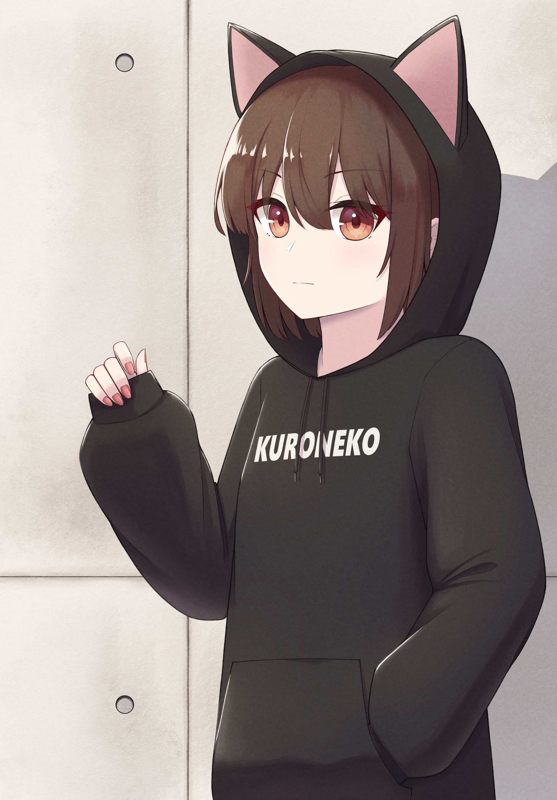 黒猫パーカー-1
