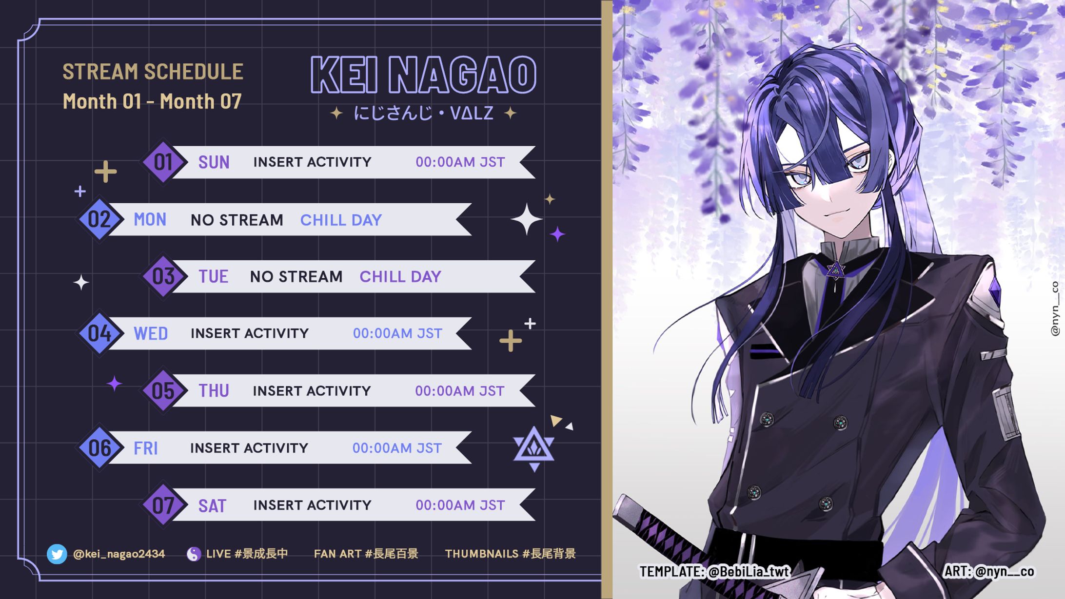 Nagao Kei Schedule (Fanwork)-1