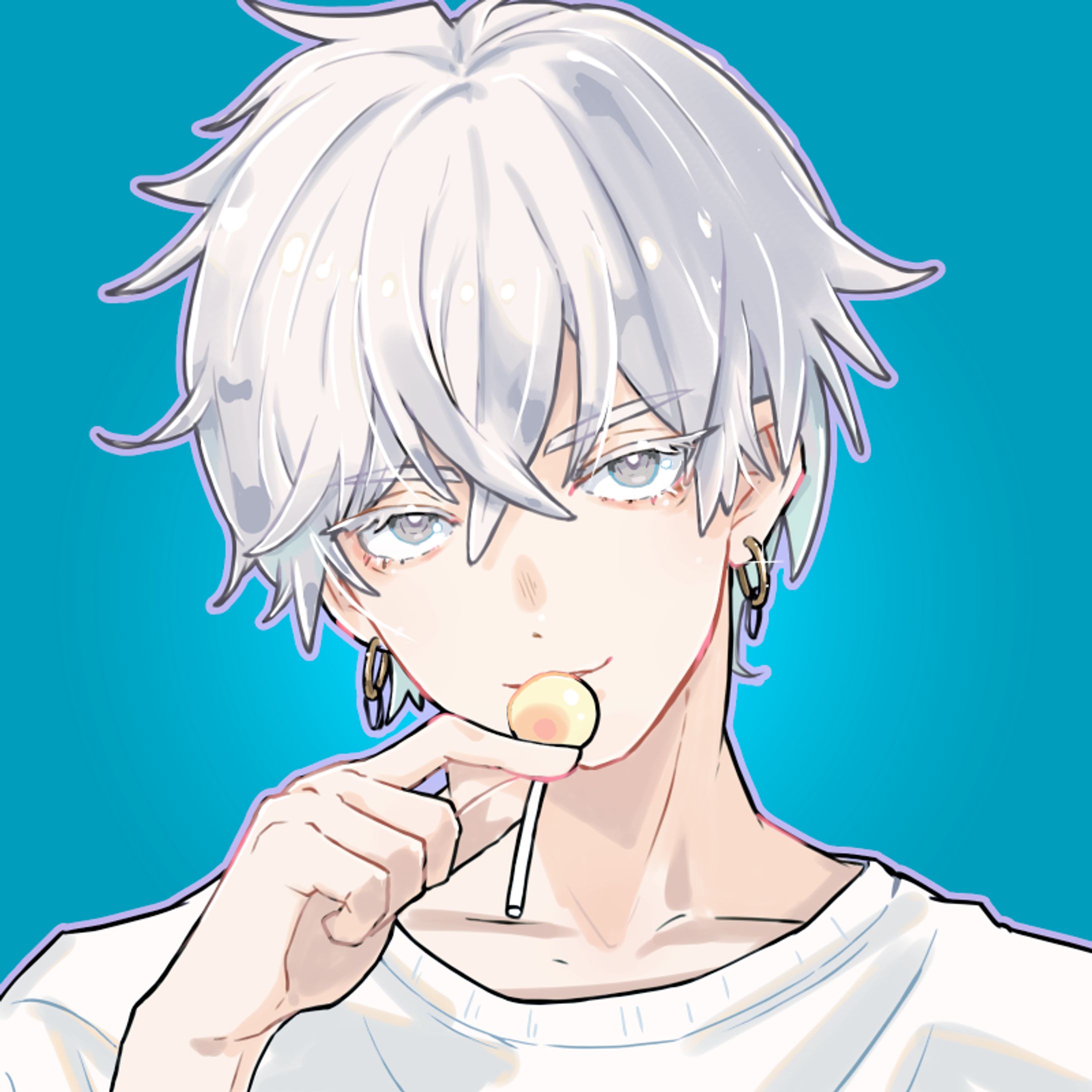 白髪ショートの男の子-1