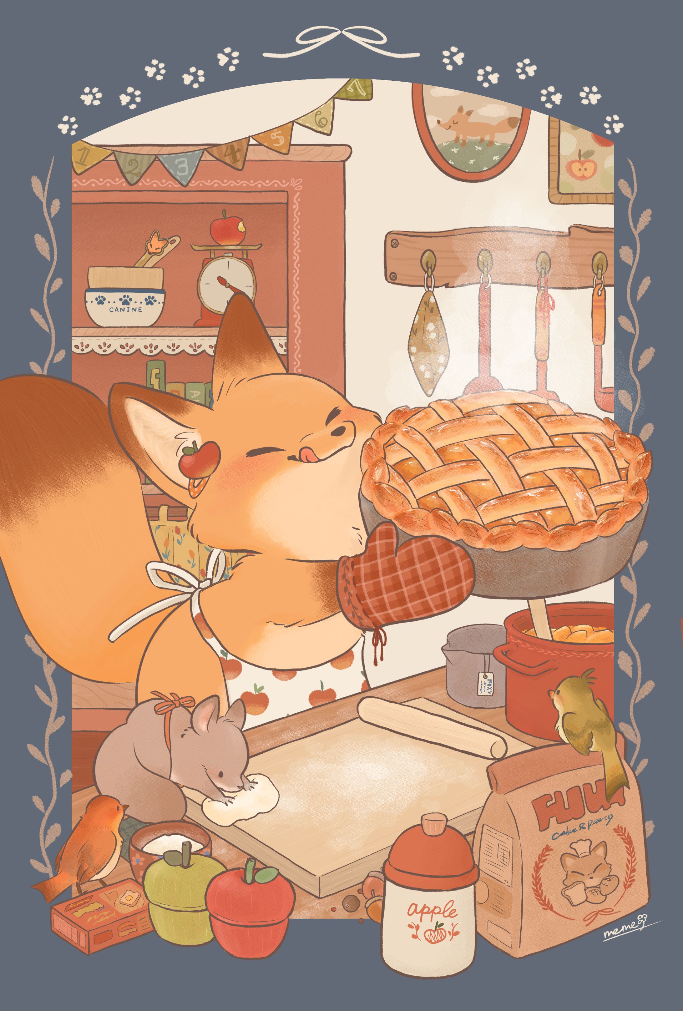 今日のおやつはアップルパイ！-1