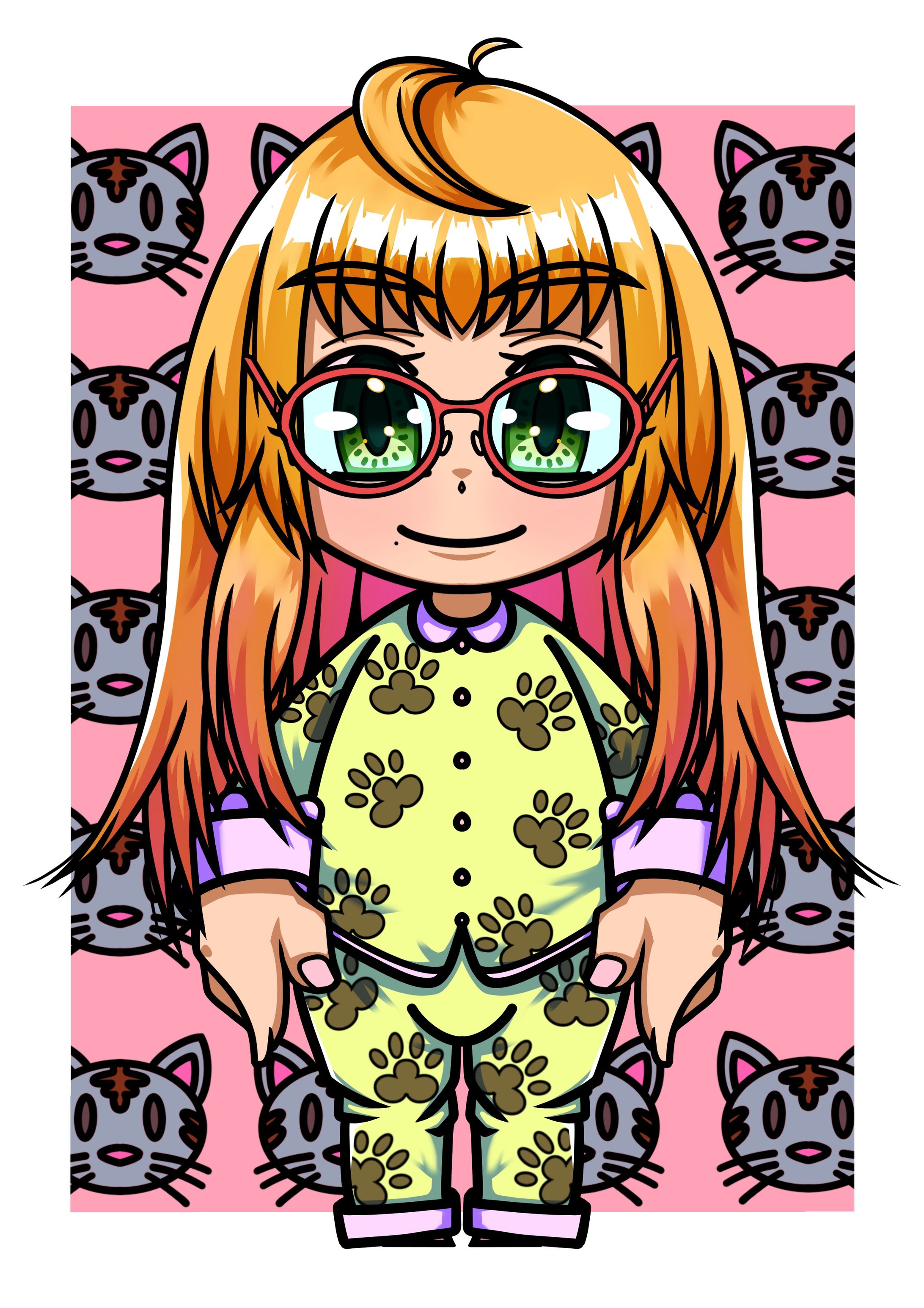 オリキャラちゃん。(部屋着バージョン)-1