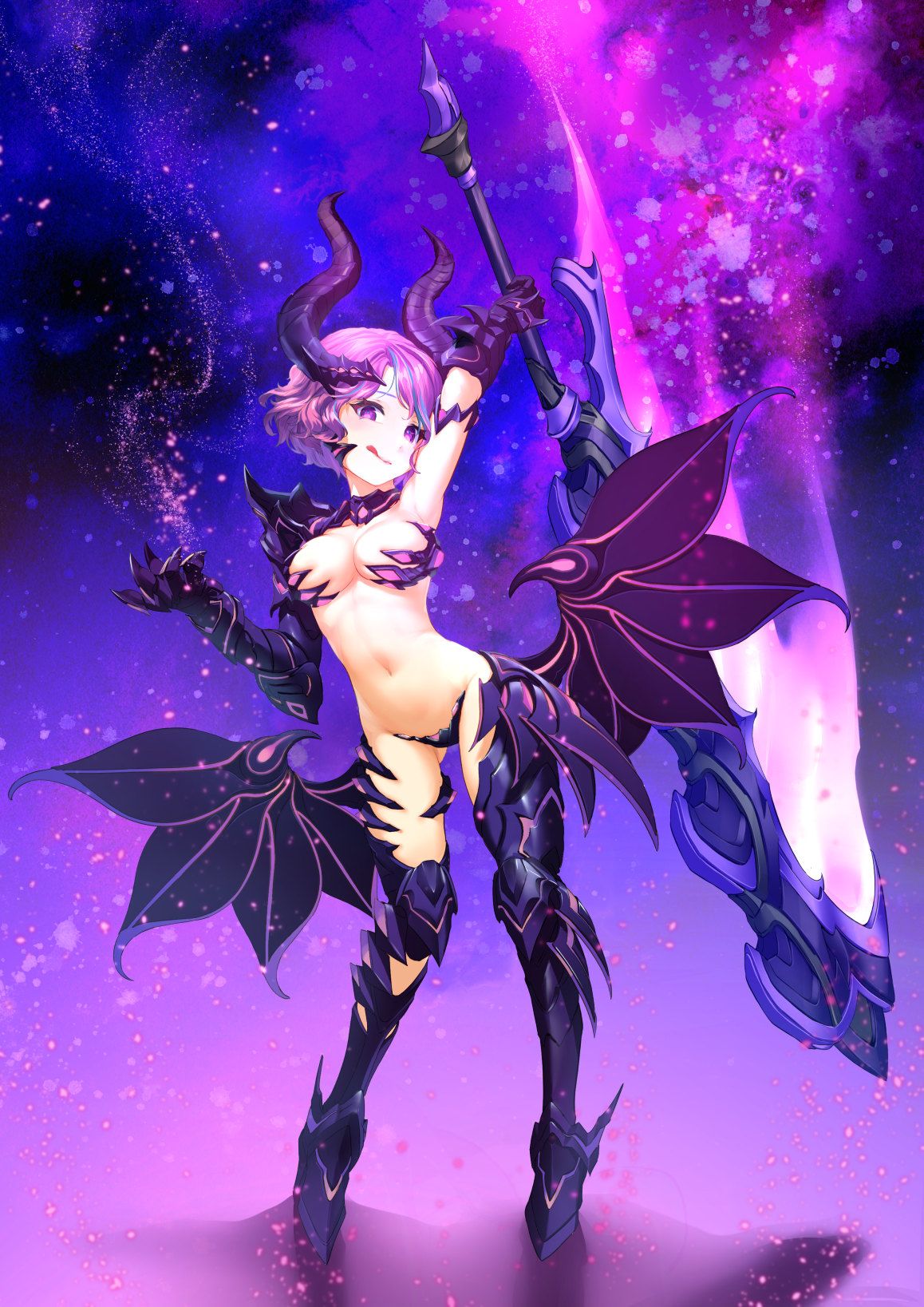 ビキニアーマー 立ち絵 二面図 設定画