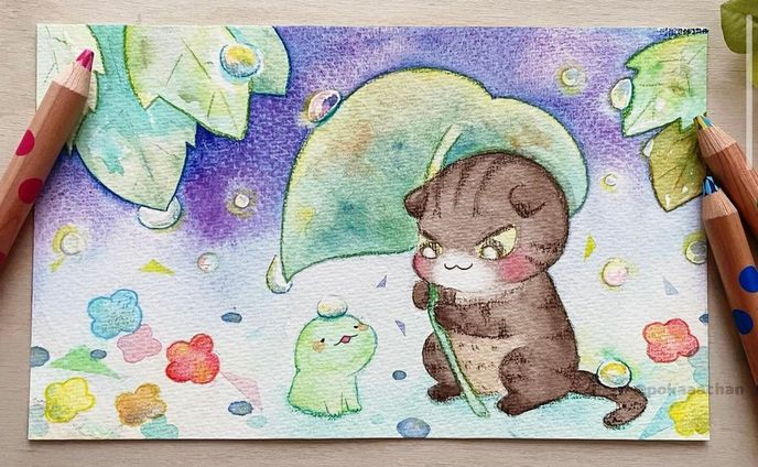 drawing、透明水彩