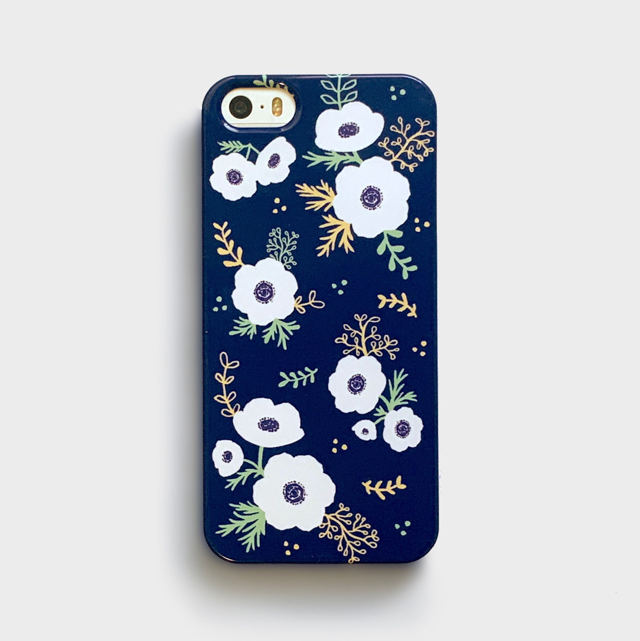 アネモネ柄　スマホケースイラスト-1