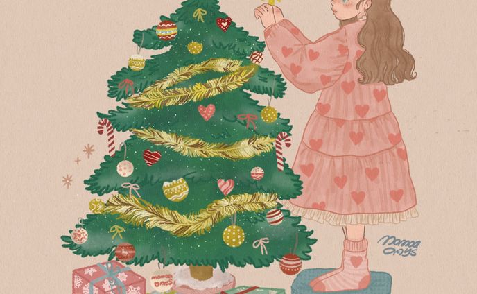 クリスマス、動物イラスト