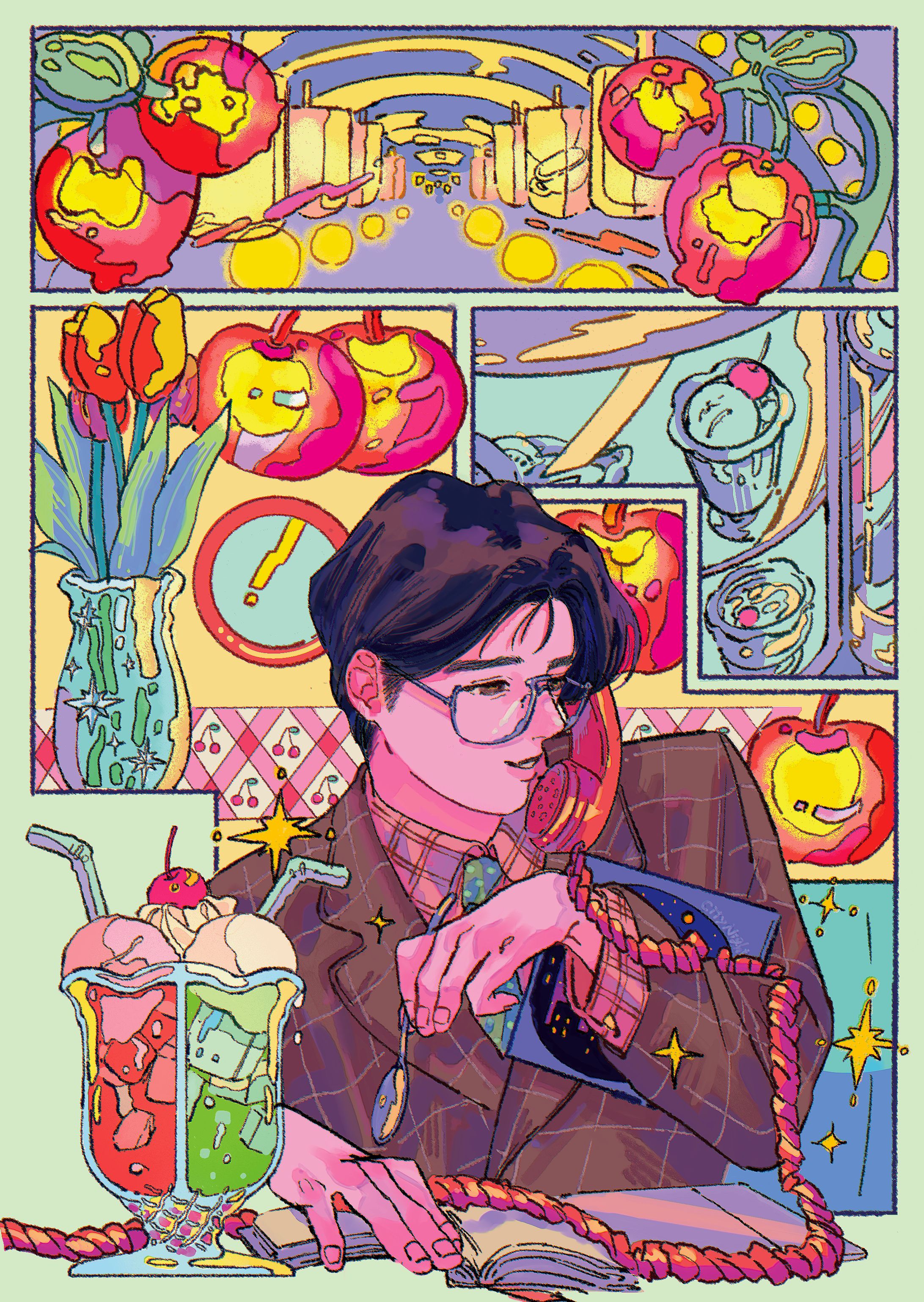 たゆたうピンクソーダの灯-1