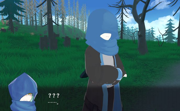 フードの男