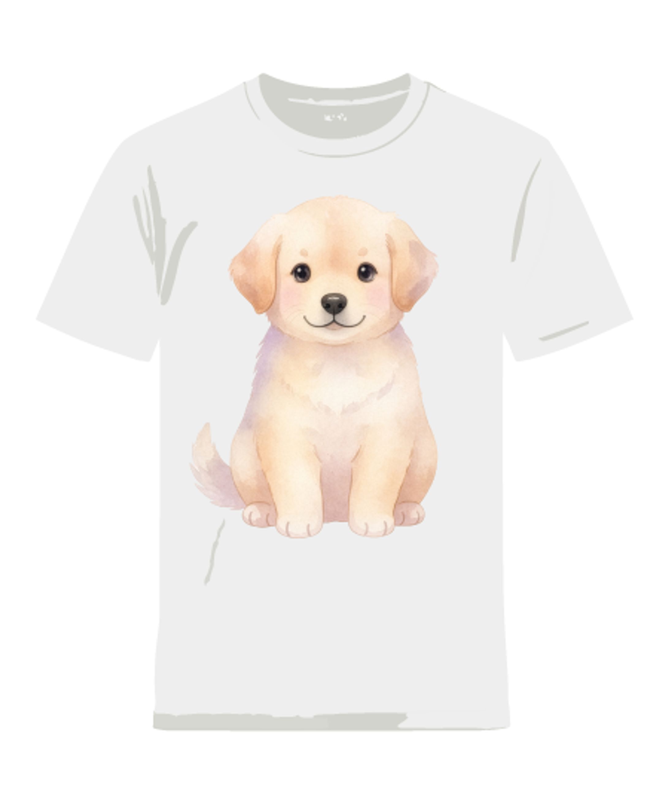 ゴールデンレトリバー 子犬 イラスト パステルカラー かわいい やさしい-1