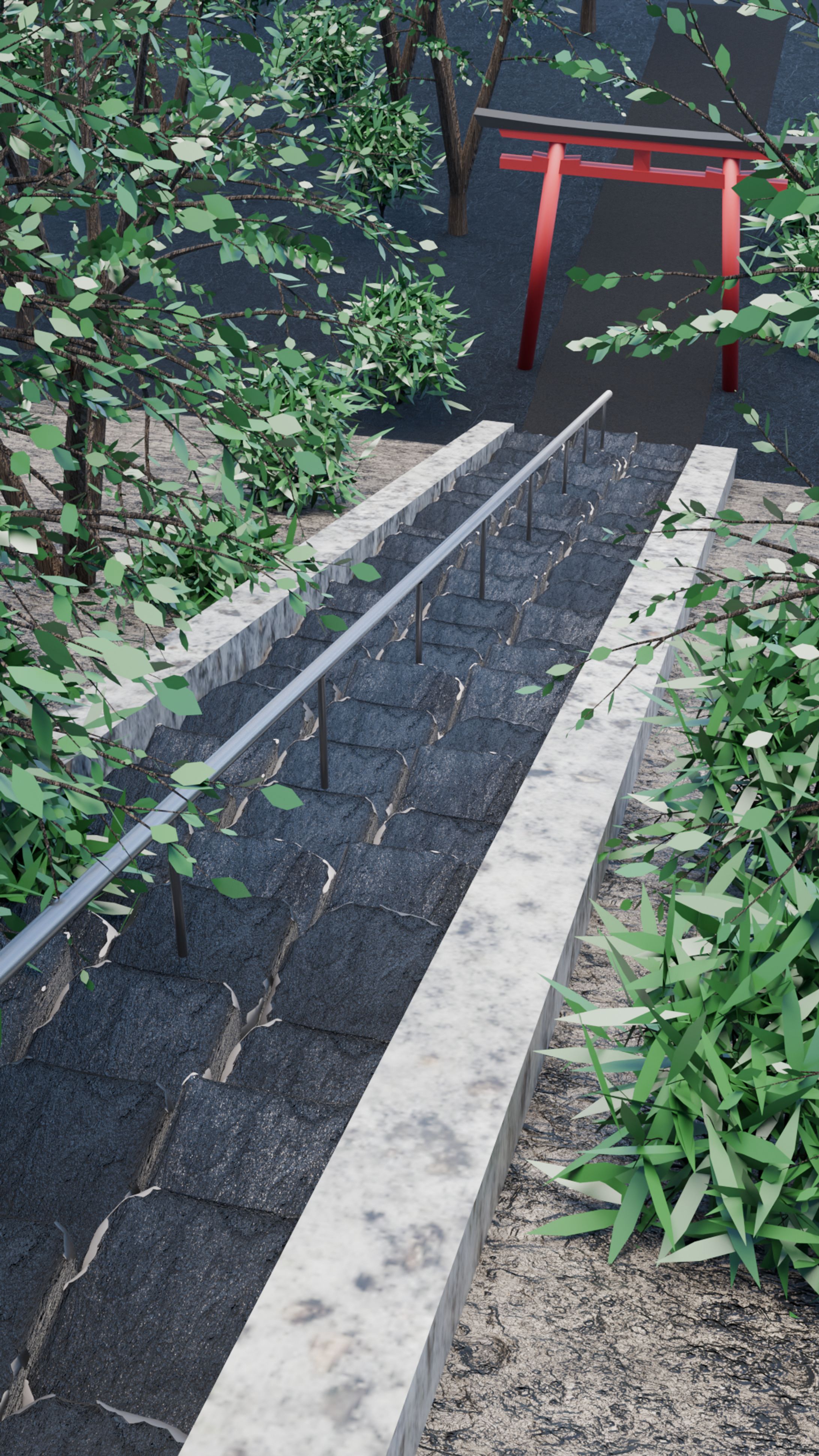 【Blender】参道-1