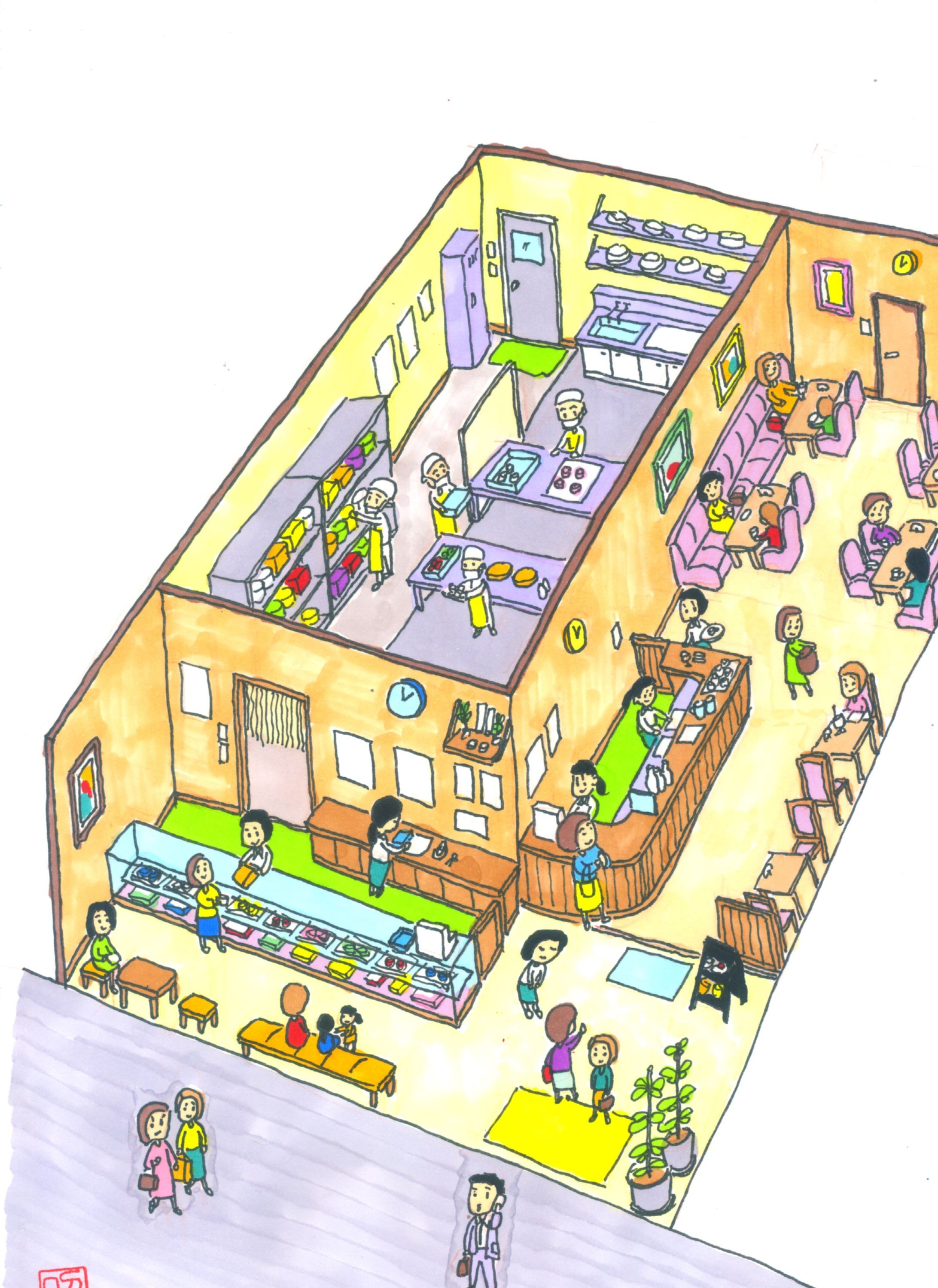 洋菓子店で働く少年たち-1
