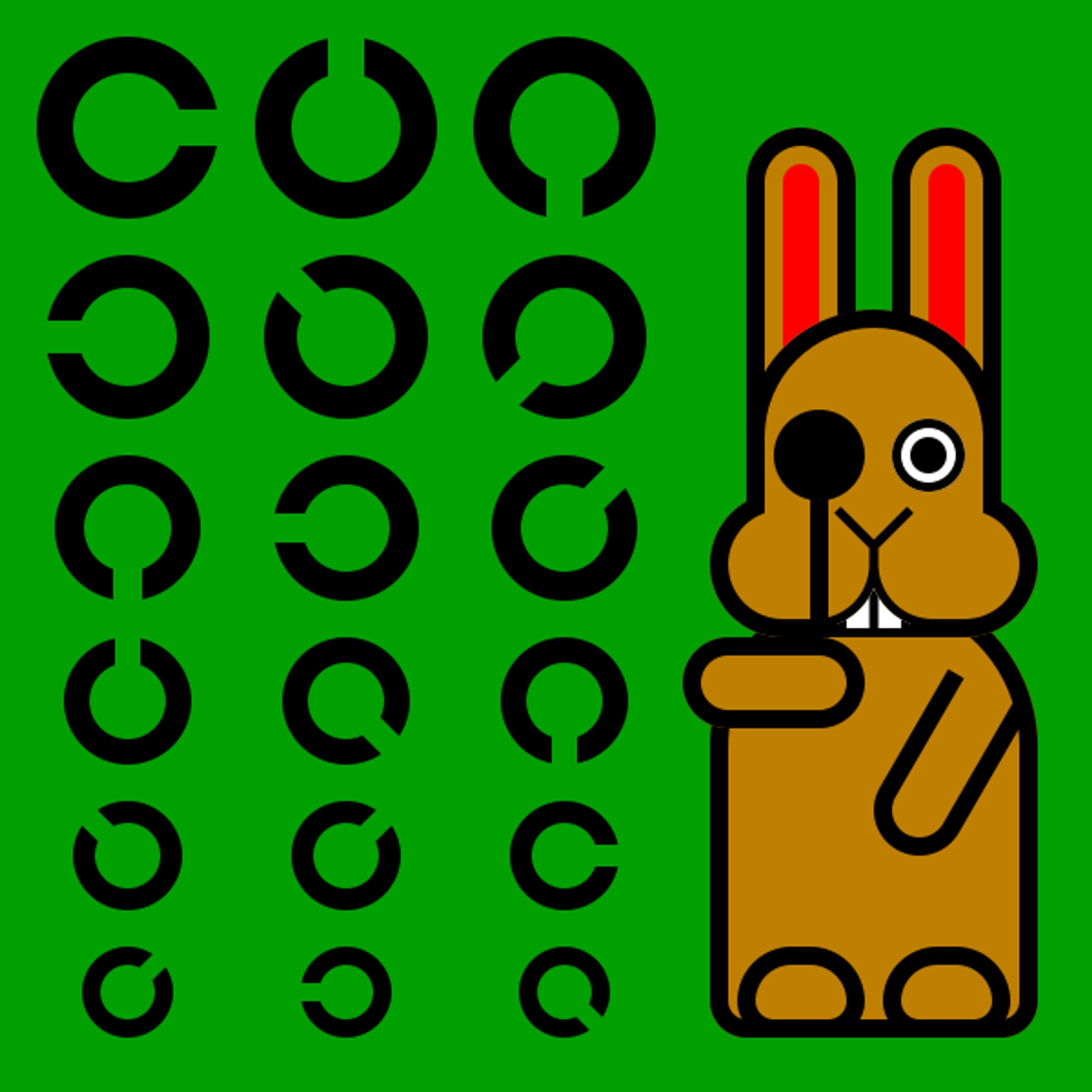 うさぎ（視力検査）-1