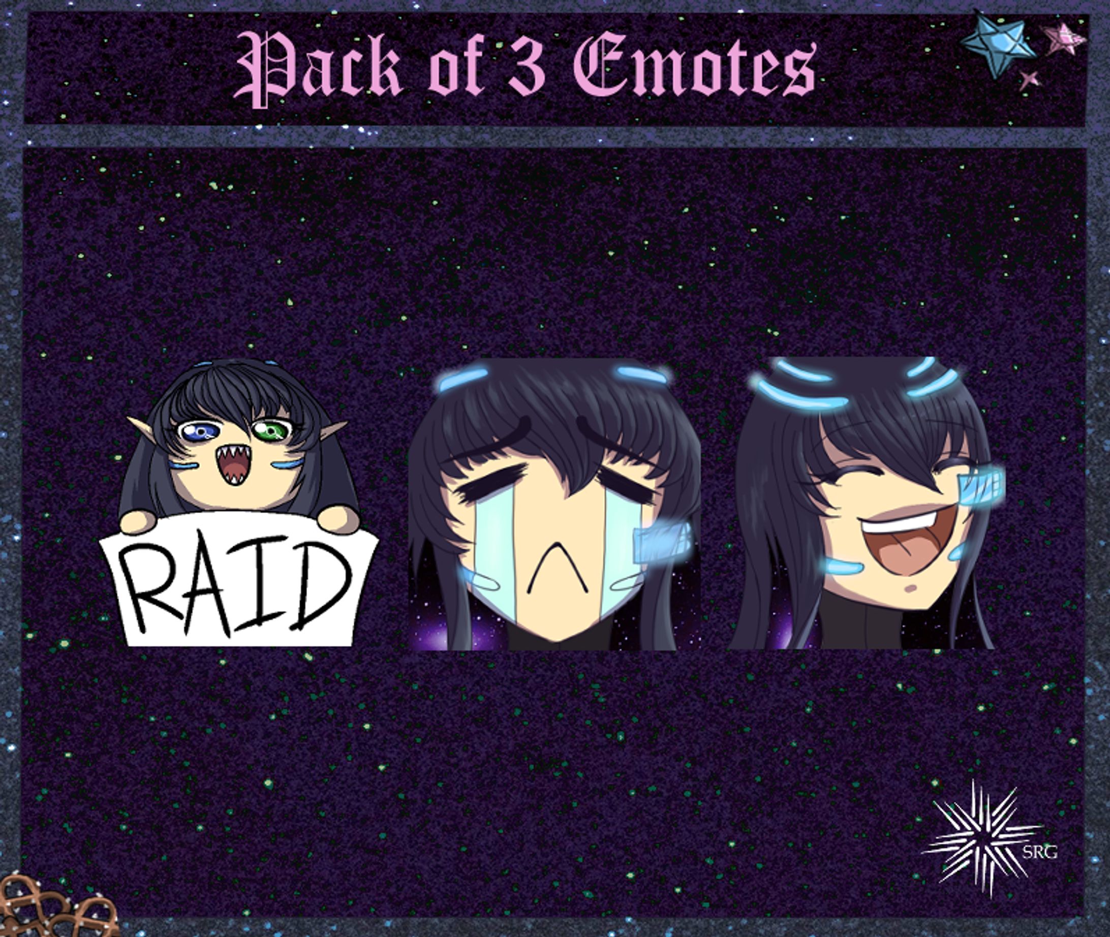 Sample pack of 3 emotes-1