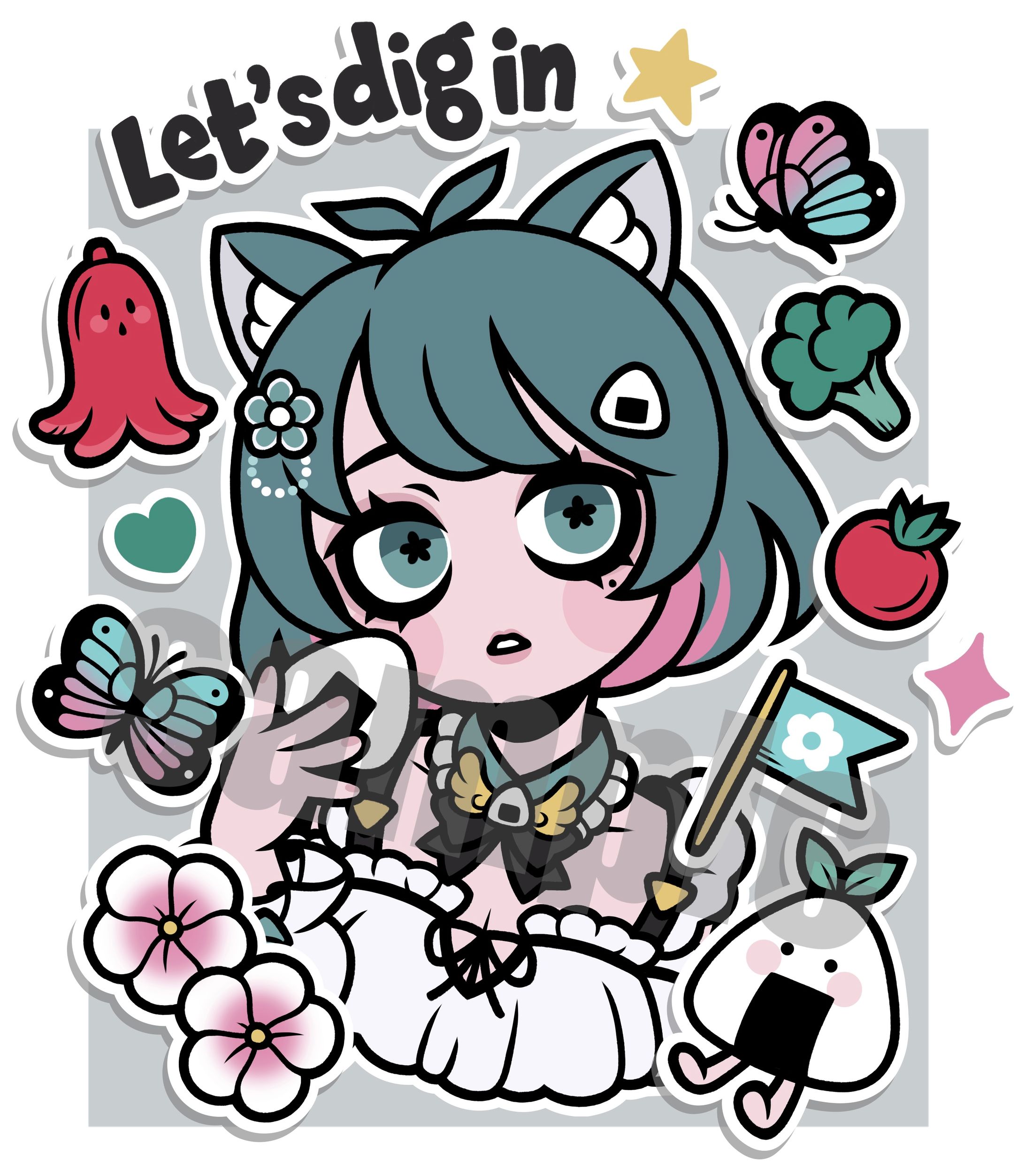 【works】まめごはん様【グッズイラスト】-1