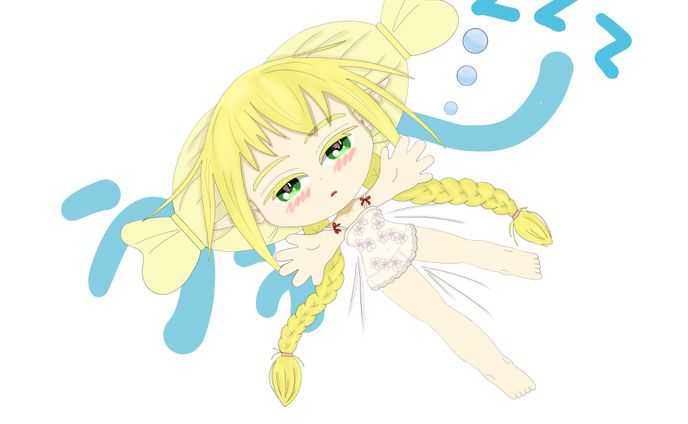 寝起きミニエリナ”う～～”