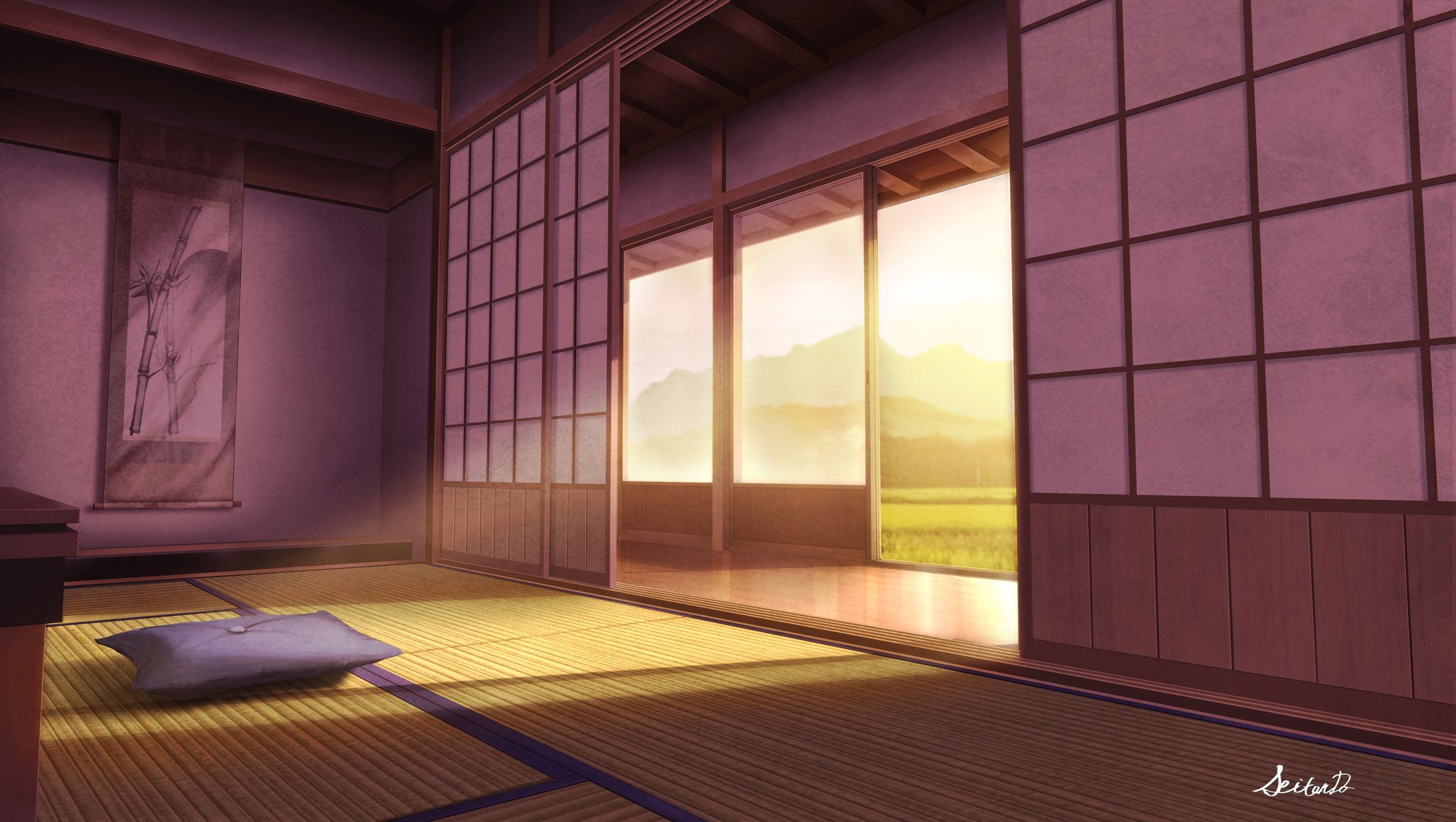 和室 夕方-1