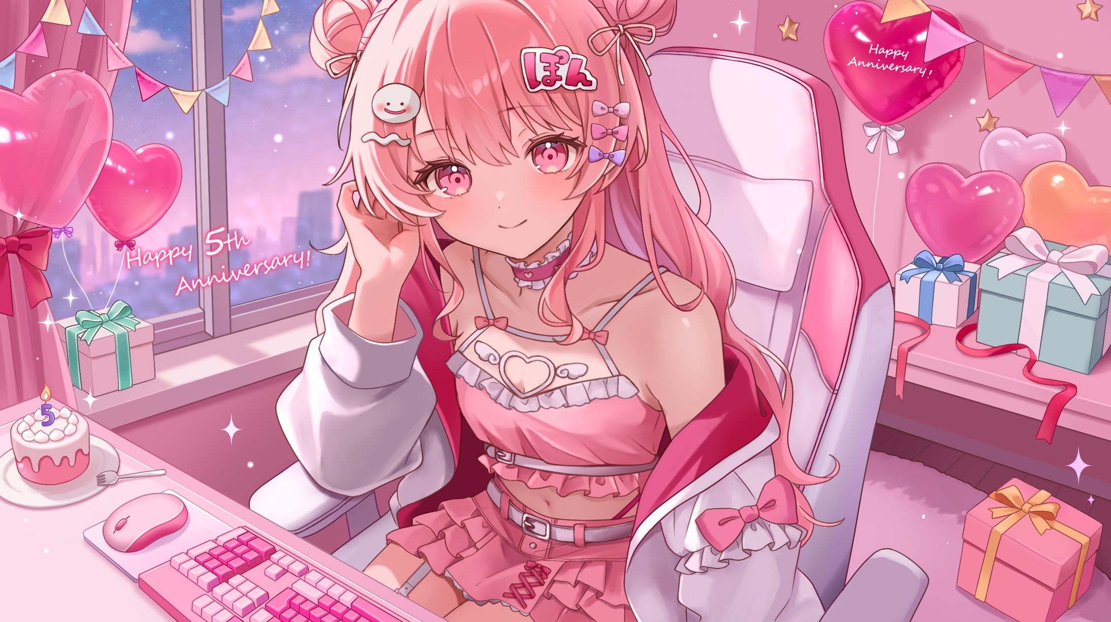 5周年記念イラスト すかぽんたん様-1