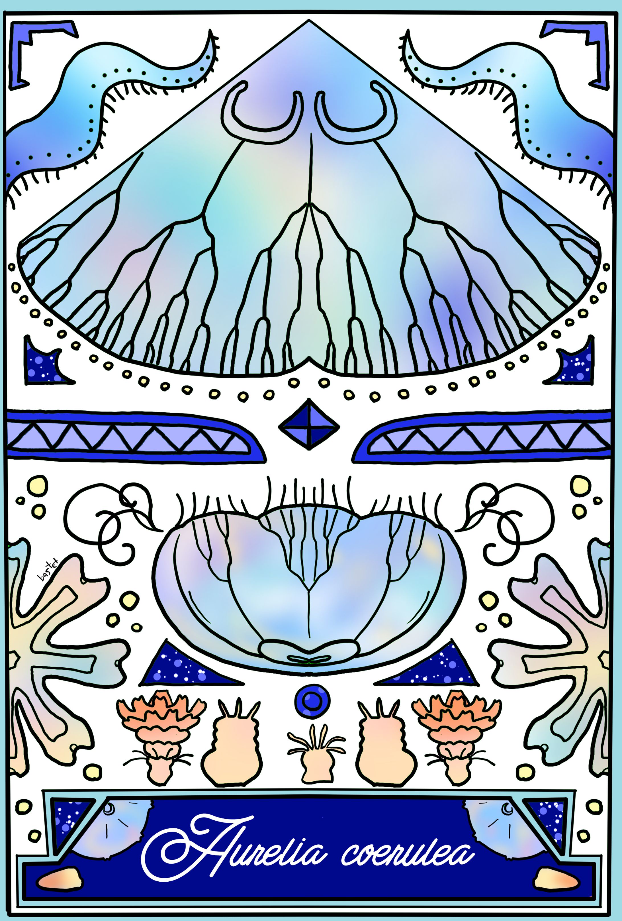 ステンドグラス風ミズクラゲ-1