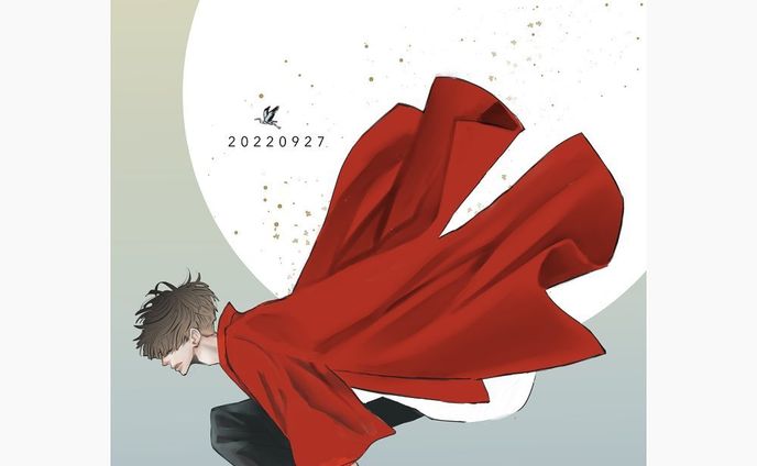 秋の月、羽織り紅葉色(もみじいろ)
、
。
道端の彼岸花に秋を感じた今日この頃です。
そろそろ金木犀かな。
などと思っています。

#絵 #イラスト #創作イラスト #漫画絵 #オリジナルイラスト #シンプル #落書き #男子 #illustration #digitalart #digitaldrawing #digitalart #originalart #doodle #boy