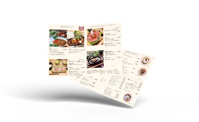 メニュー表　ミーカフェ様