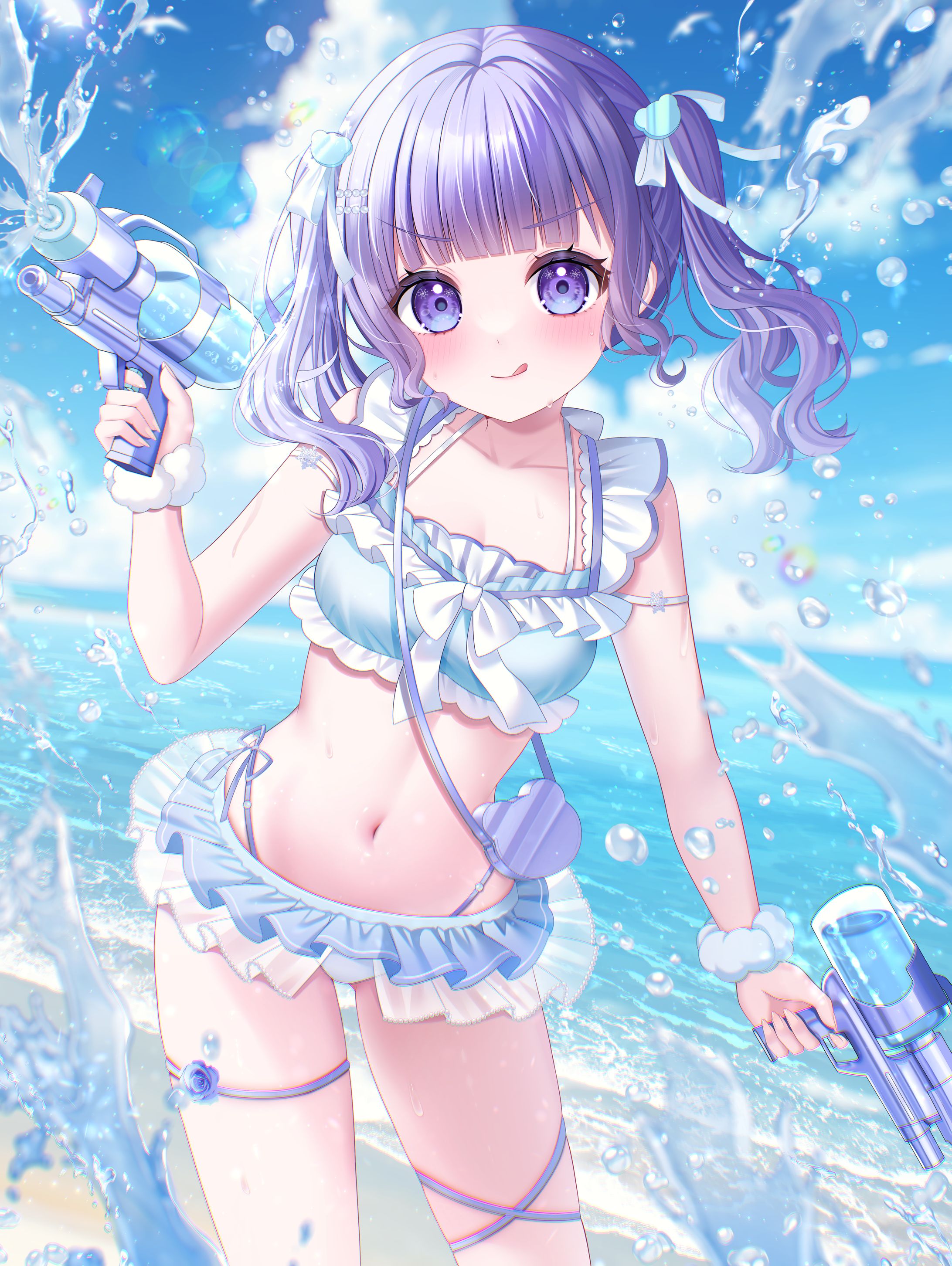 雪月紫乃様水着イラスト-1