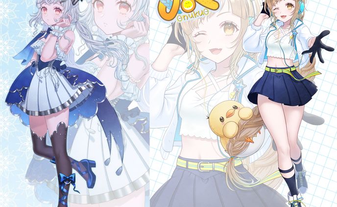 【VTuberキャラデザ/Live2Dイラスト】キービジュアル＆三面図