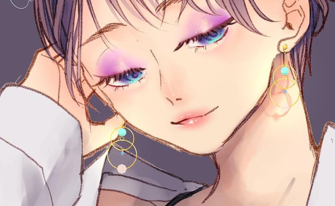 #イラスト #女の子イラスト #イヤリング #illust #オリジナルイラスト
