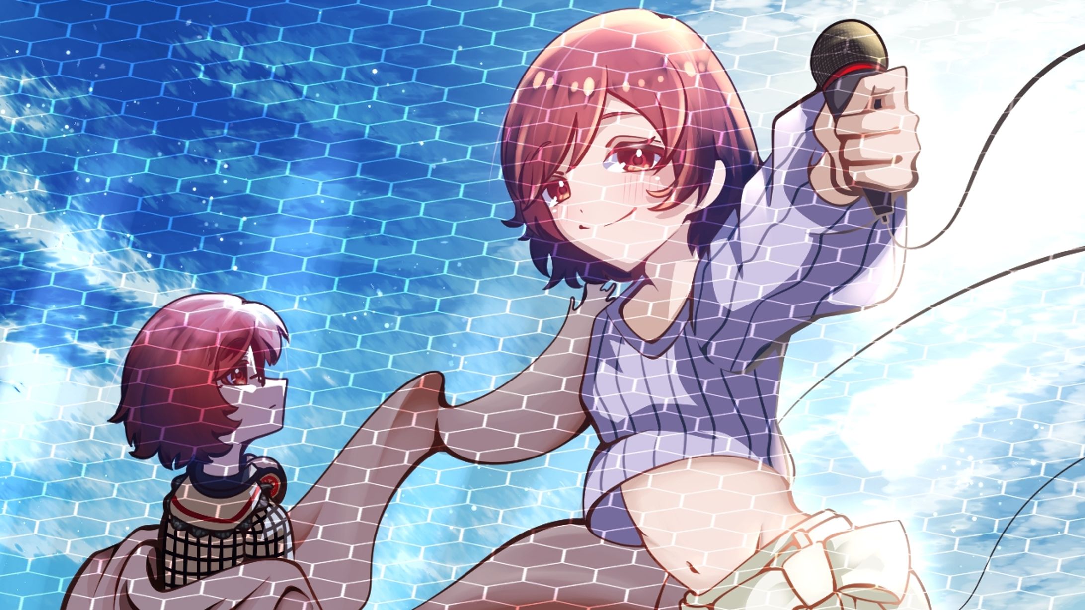 寿 燦々様_薄明光線歌ってみたイラスト-1