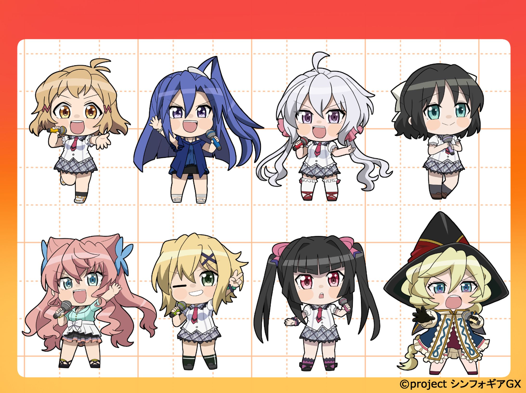 戦姫絶唱シンフォギアＧＸ10周年グッズ用 デフォルメイラスト-1