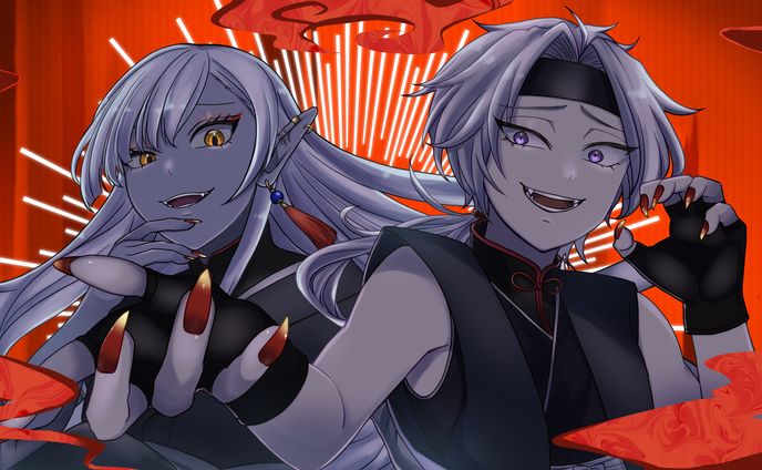 イラスト（マッド塗り）、ヒト