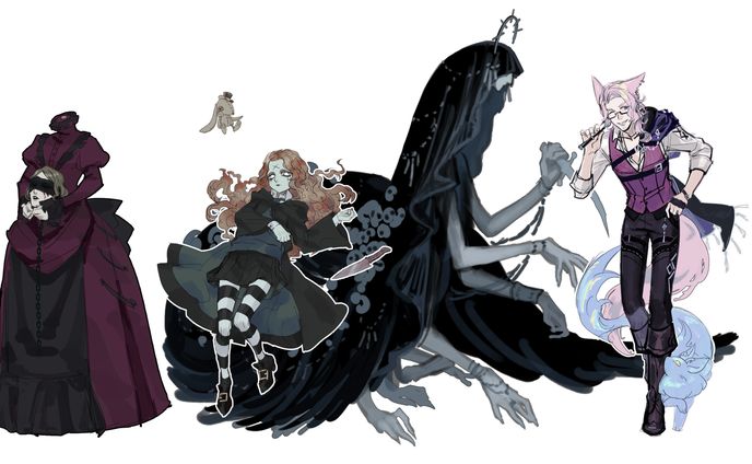 立ち絵&キャラデザのラフ