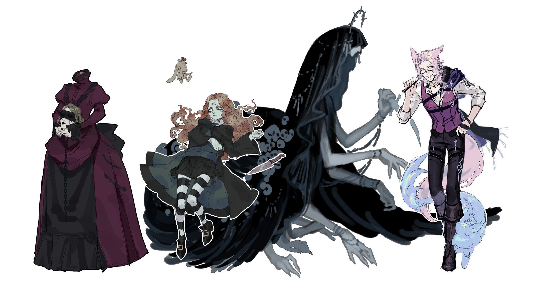 立ち絵&キャラデザのラフ-1