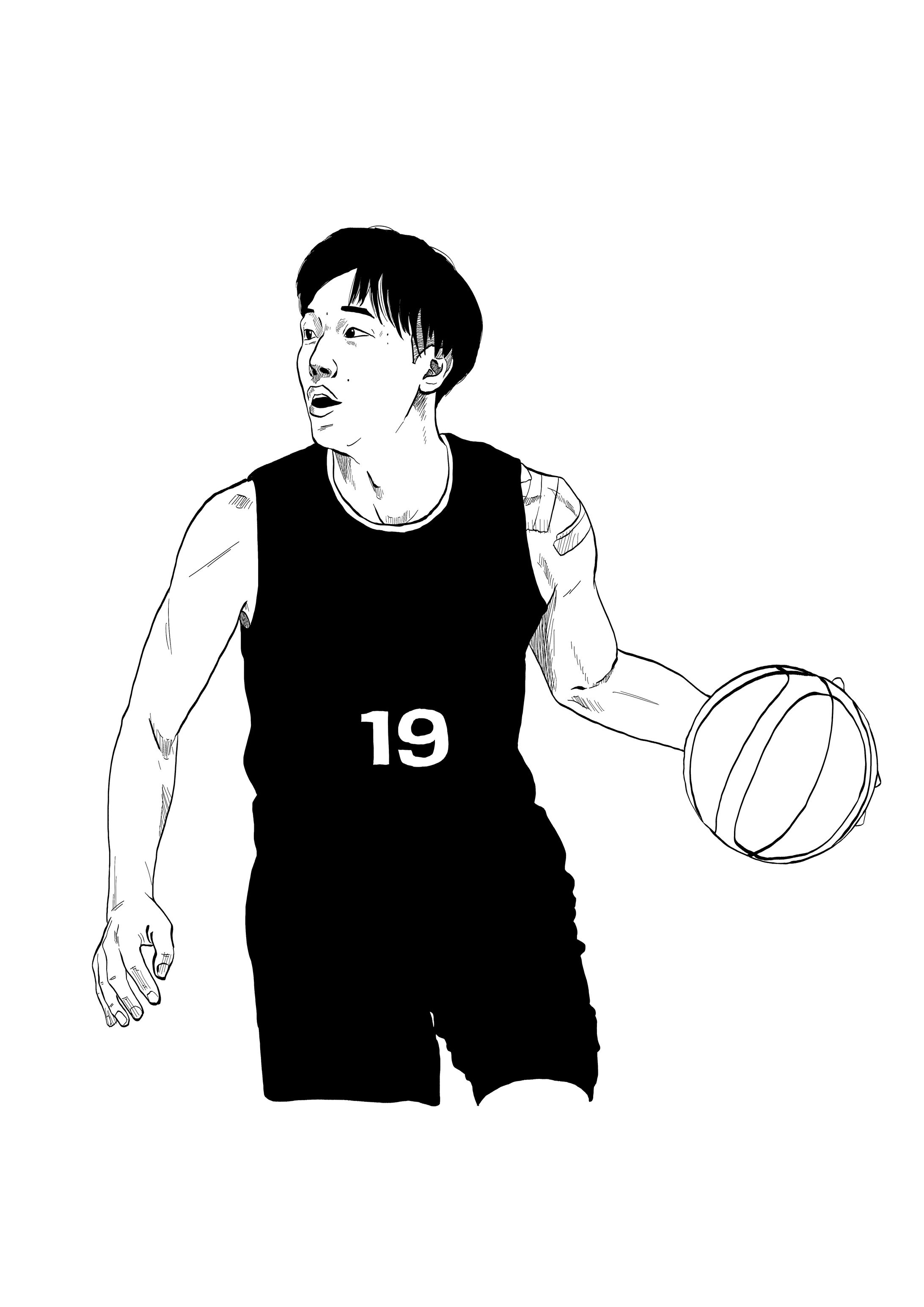 バスケットトレースイラスト-1