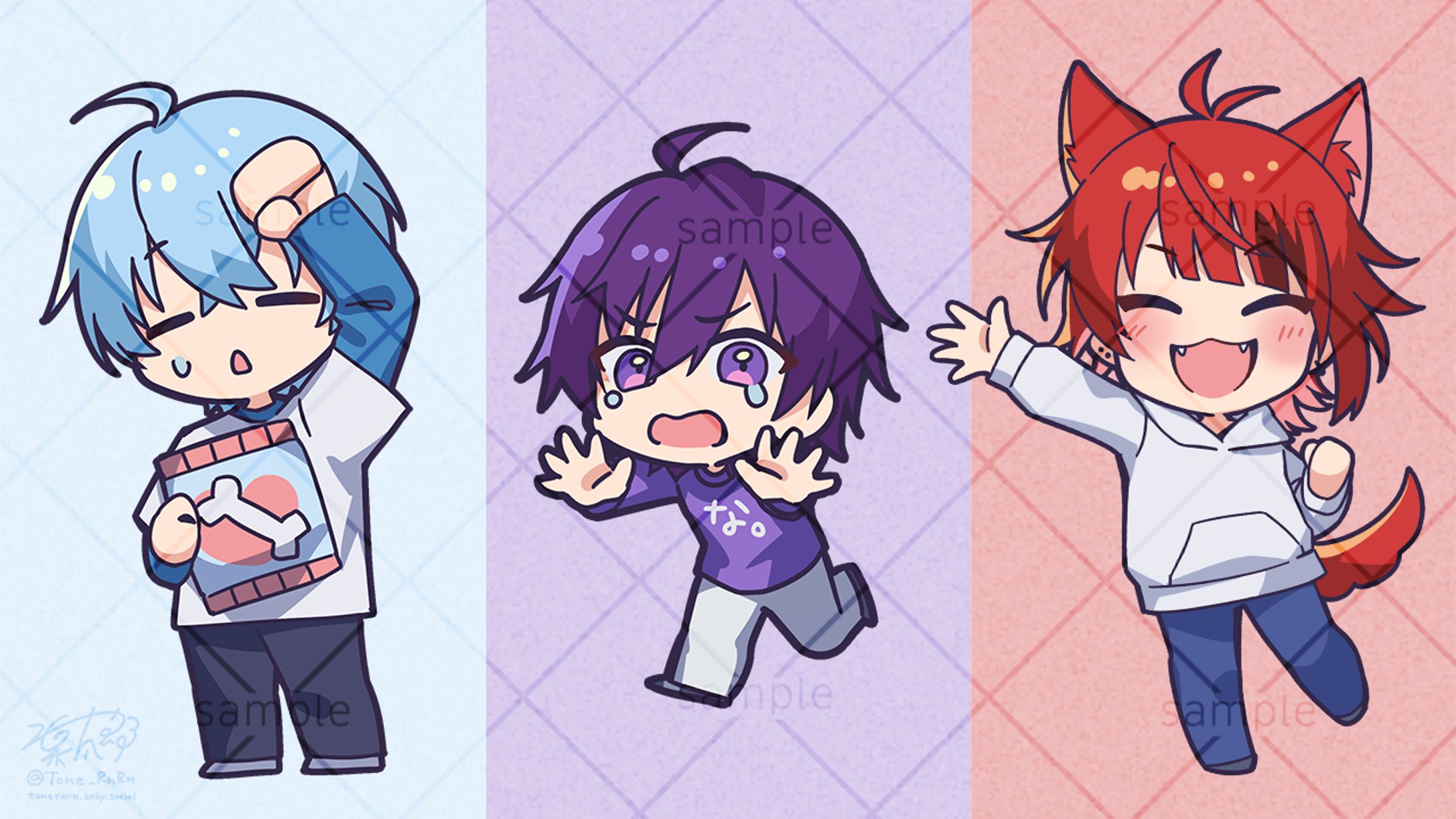 すとぷり様▶youtubeshorts用デフォルメイラスト、絵コンテ-1