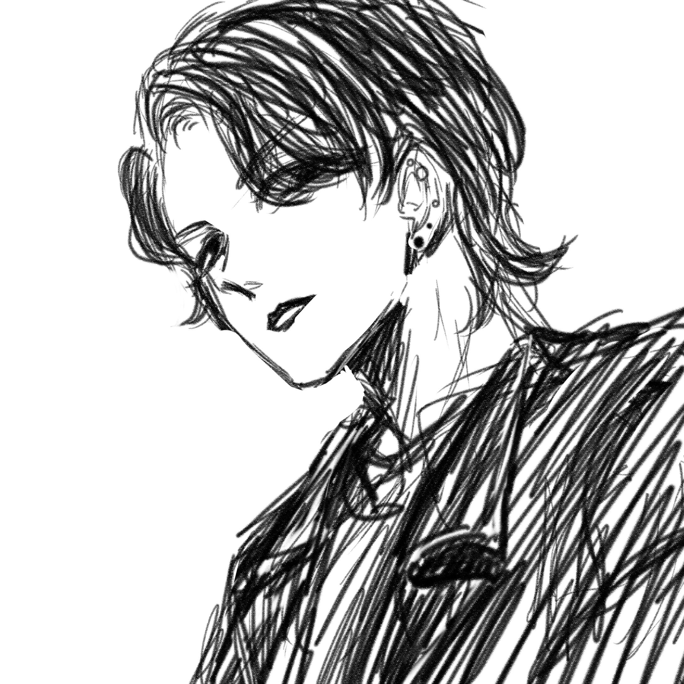 似顔絵ラフ-1