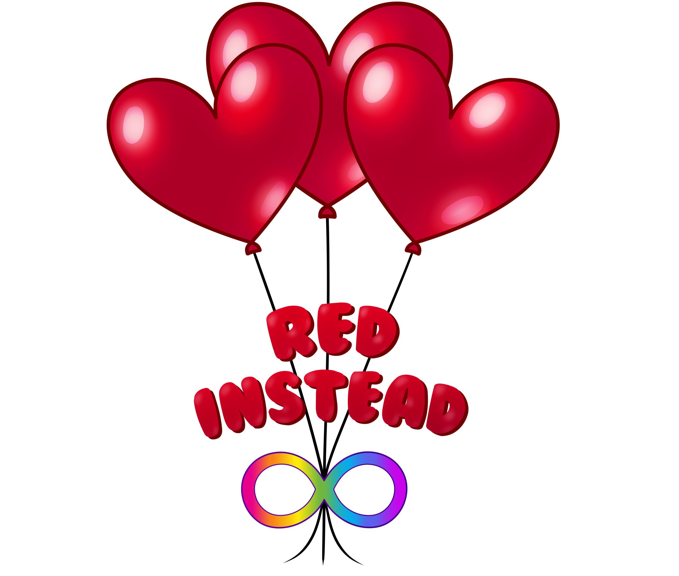 "Red Instead" Sticker Design 1-1