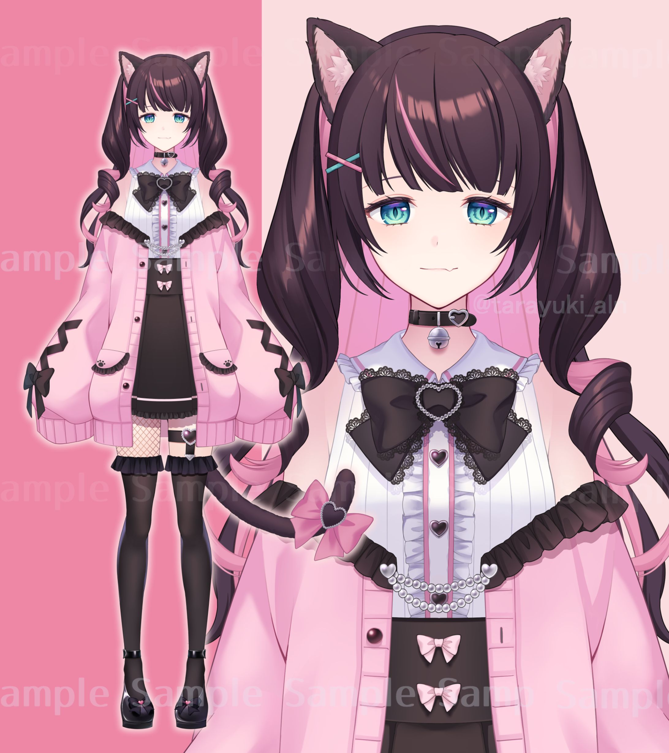 VTuber 猫宮ミミ / NekomiyaMimi様 パーツ分け立ち絵イラスト＋キャラクターデザイン-1