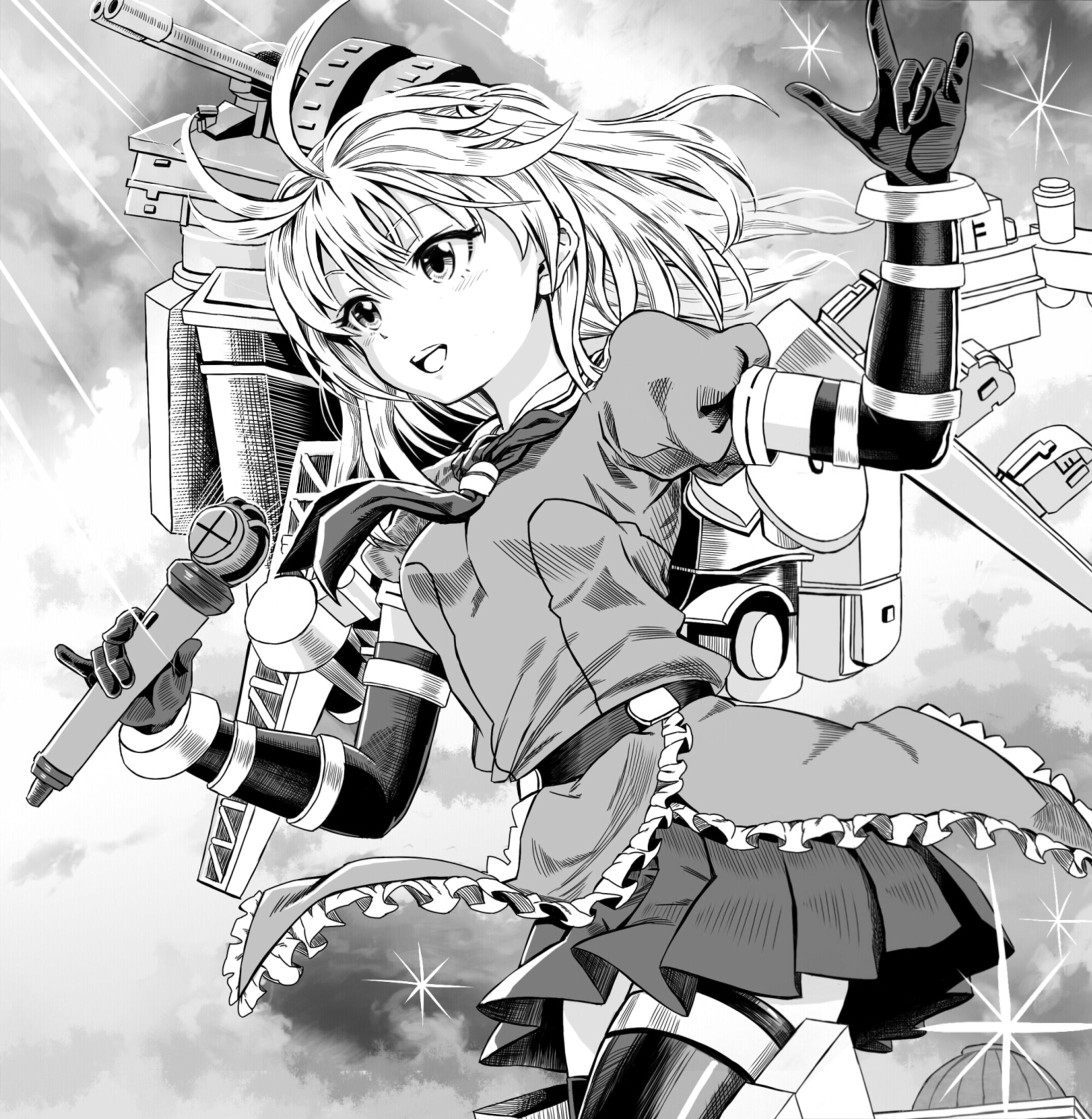 白黒イラスト-1