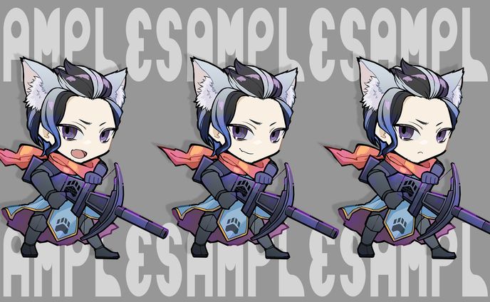 【配信サムネイル用イラスト+シンボルロゴデザイン】夕凪レオン様