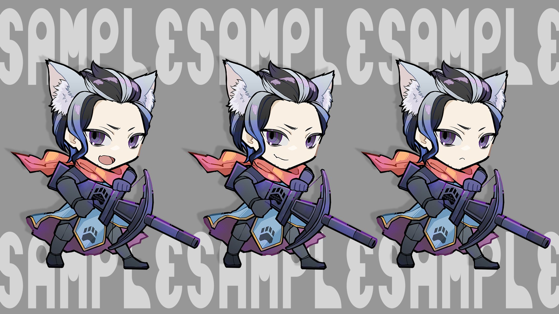 【配信サムネイル用イラスト+シンボルロゴデザイン】夕凪レオン様-1