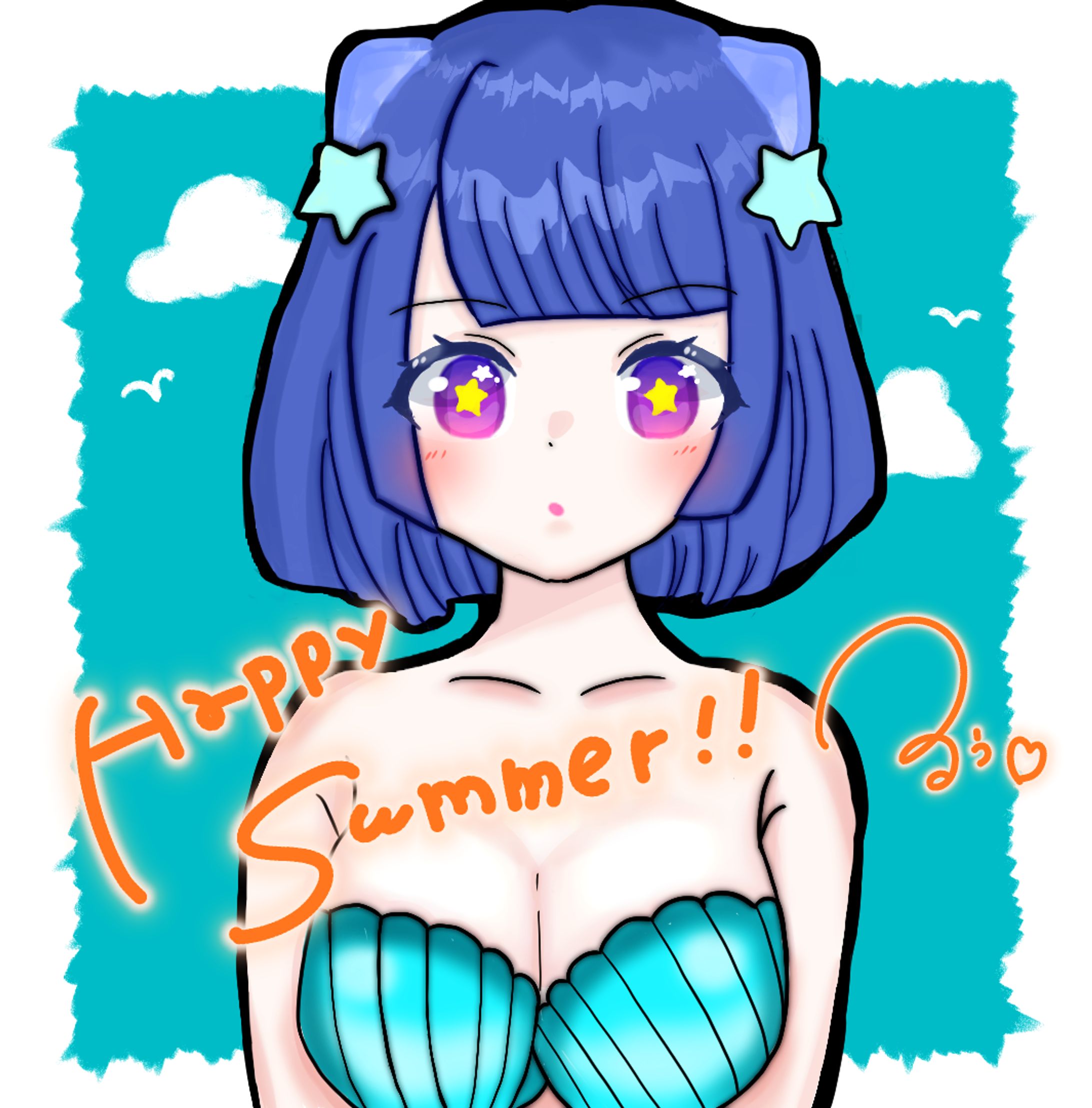 星海るぅ　水着イラスト-1