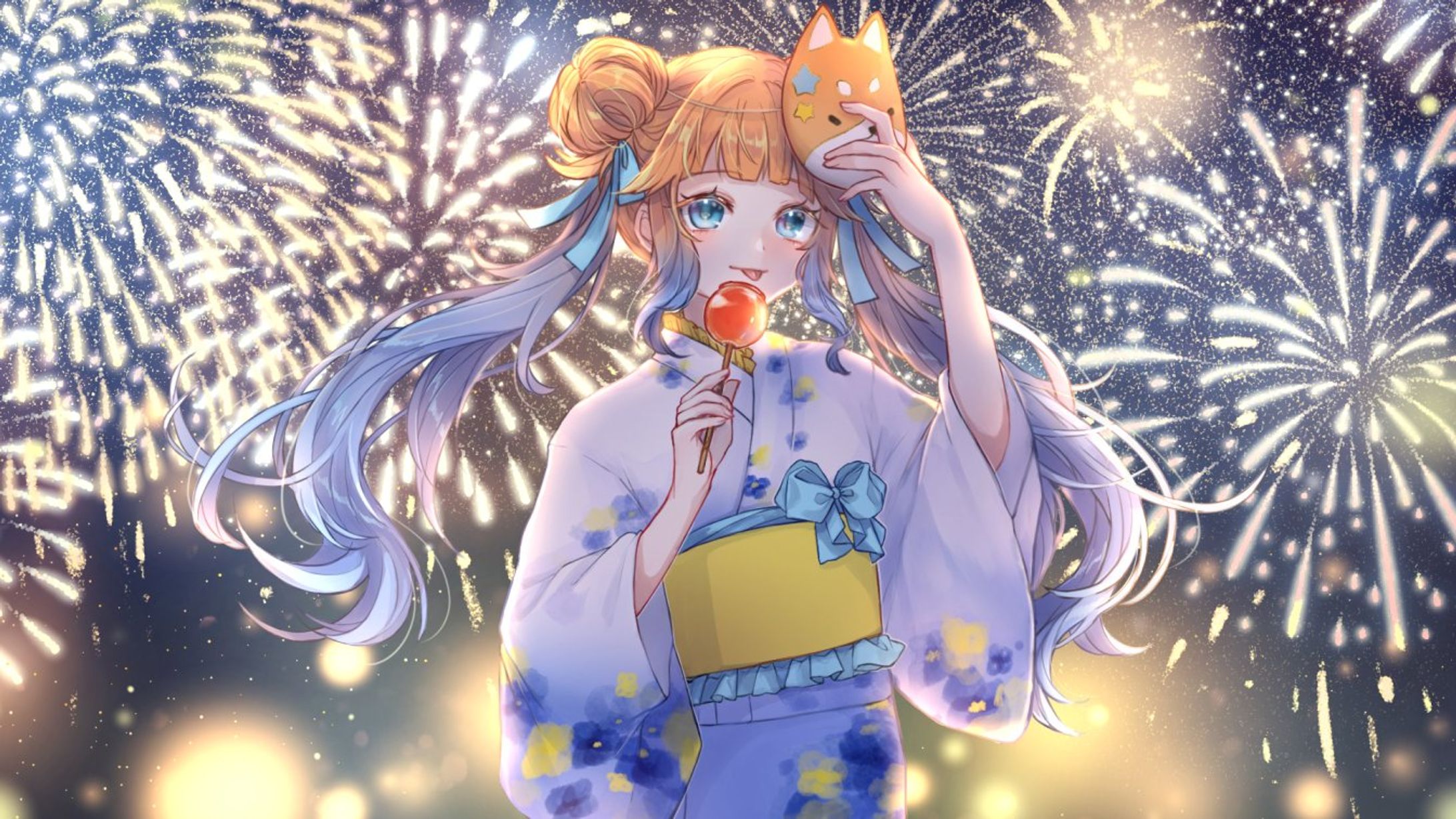 いぬみや様 夏祭りイラスト-1