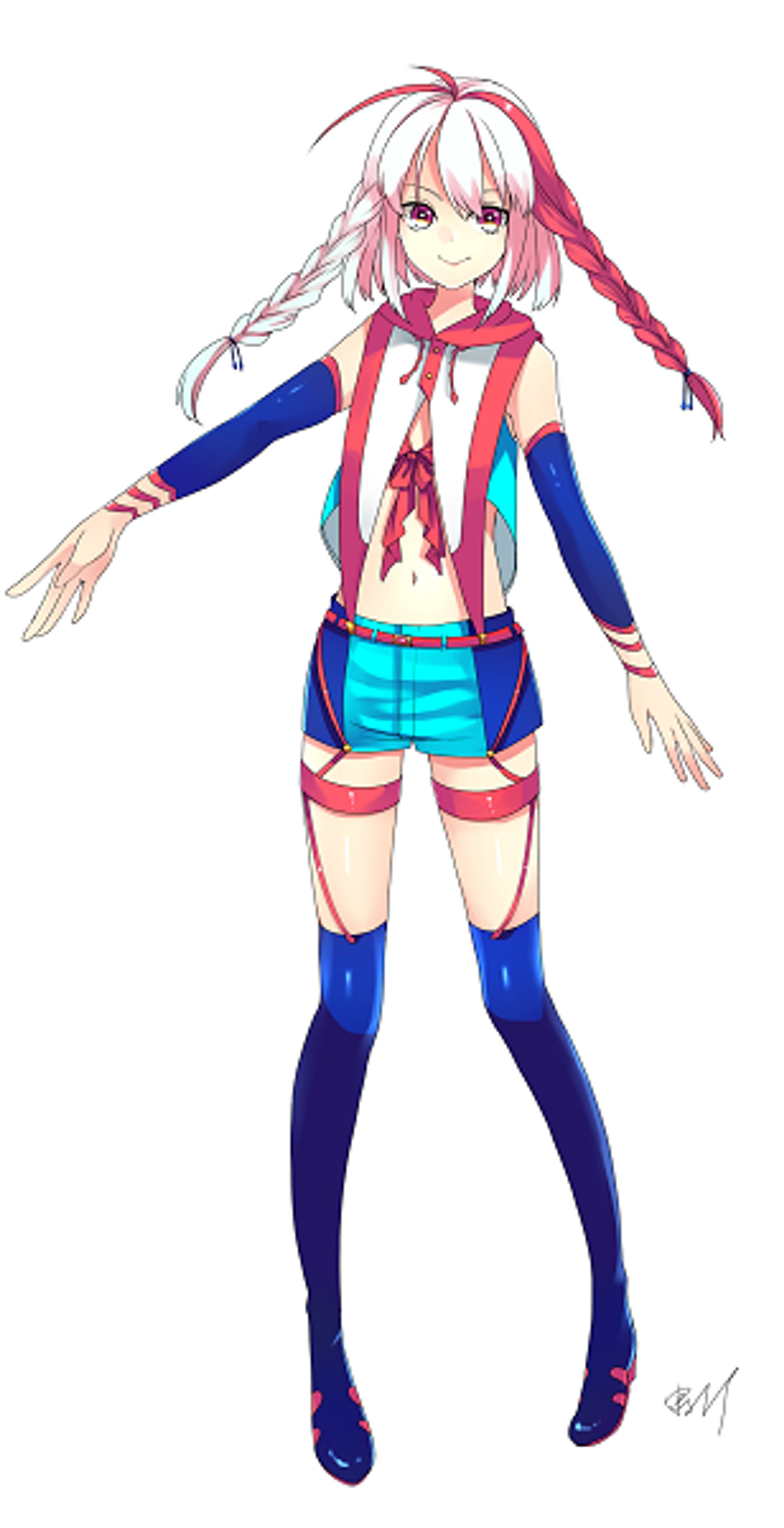株式会社IRIAM公式Vライバー「深海リュイ」立ち絵&三面図-1