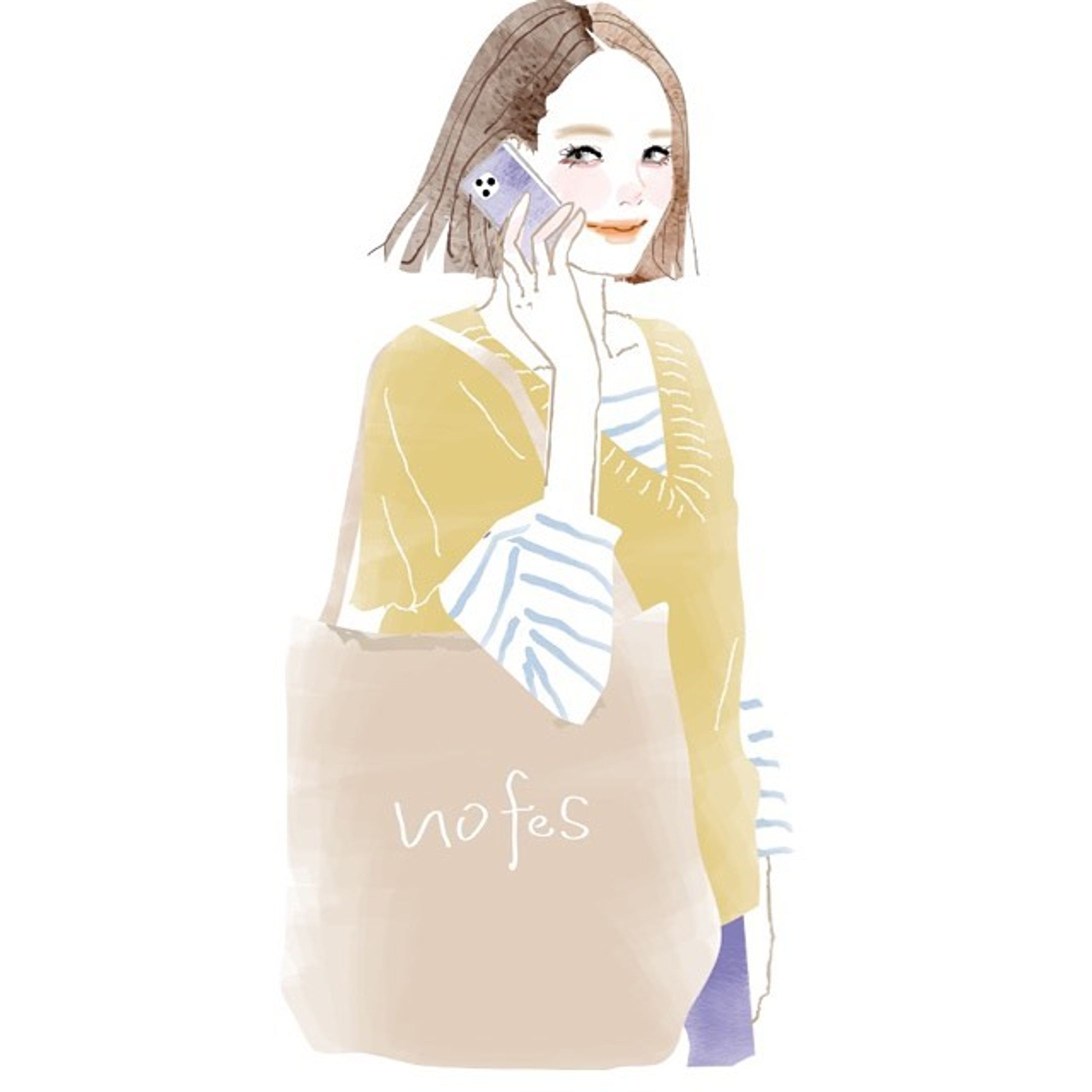 【お仕事】
オシャレでカワイイステーショナリーブランド @nofes_raymay 様の
ECサイト(なんとTOP！)で
イラストを使用して頂いております✨

お仕事もカワイイものも好きな女性をイメージして描きました🥰-1