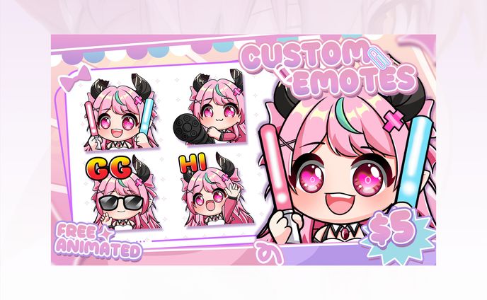 [Commission Catalogue Design] - Custom Emote