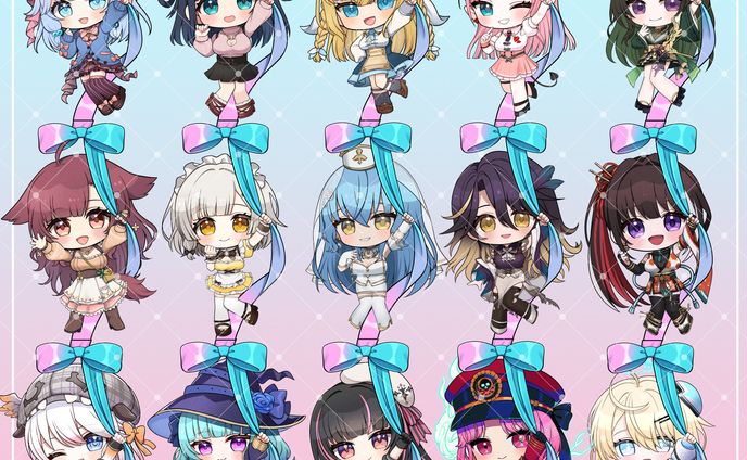 Production kawaii様のタレント様/SDイラスト15点